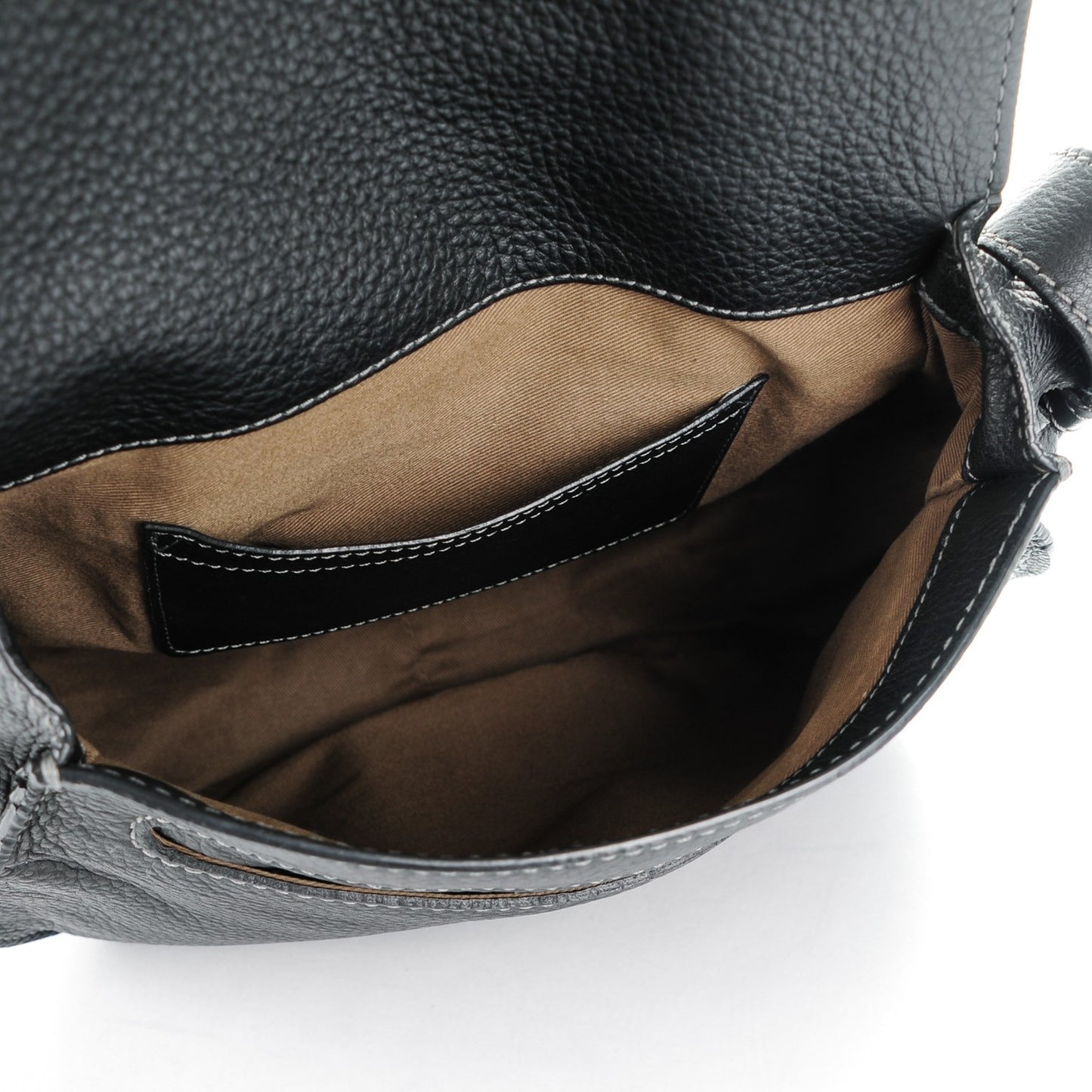 Calfskin Medium Marcie Round Crossbody Bag Black