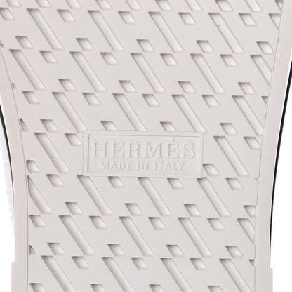 Hermes Metallic Epsom Womens Voltage Sneakers 36 Gris Argente Vieilli Black 6 of 9