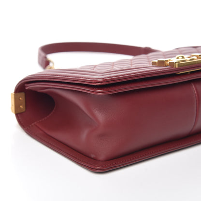 Chanel Calfskin Quilted Medium Boy Flap Burgundy 10 of 13