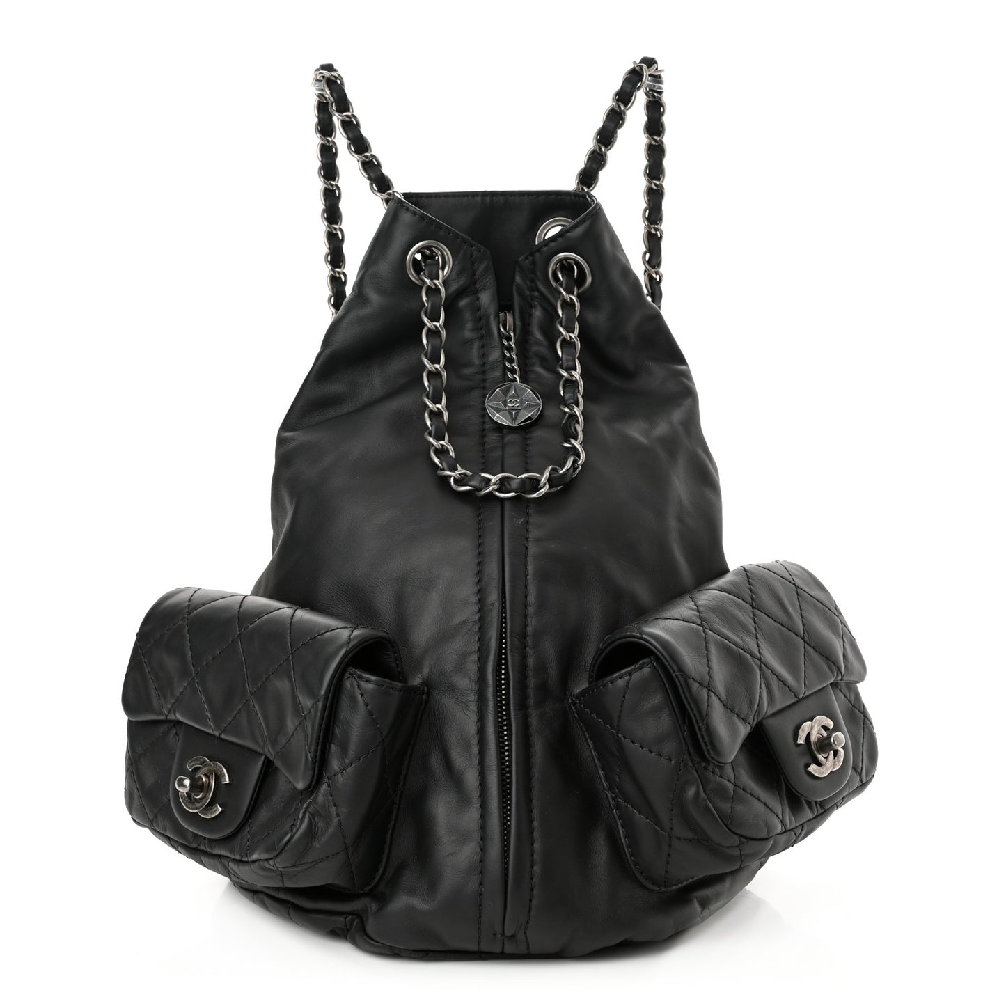 Calfskin Large Backpack Is Back Black