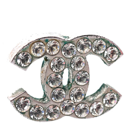 Chanel Crystal CC Earrings Silver 3 of 5