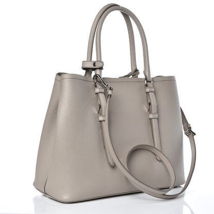 Prada Saffiano Cuir Small Double Handle Tote Pomice 3 of 8