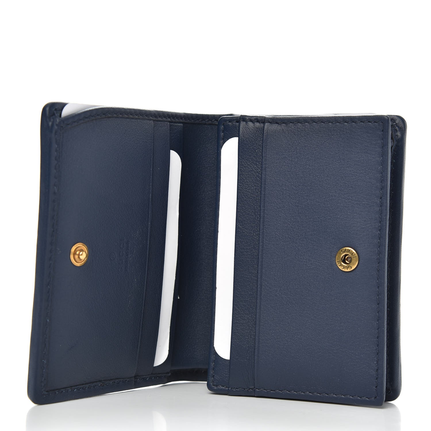 Gucci Canvas Flora Floral Trapuntata Zumi Card Case Wallet Great White Multicolor Blue Agata 4 of 7