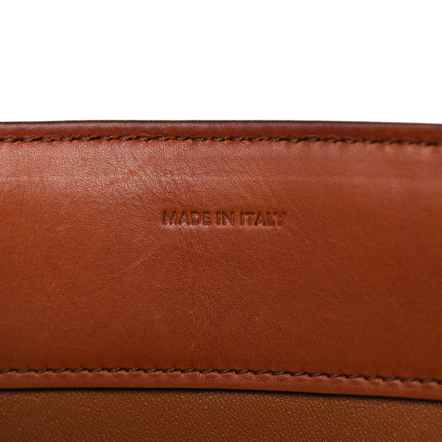 Satinated Calfskin Medium 16 Top Handle Bag Tan