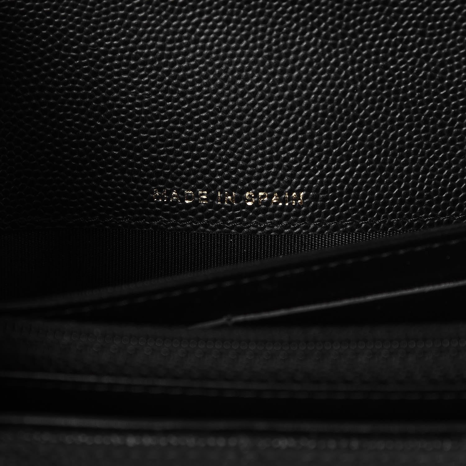 Chanel Caviar Quilted Large Boy Gusset Flap Wallet Black 7 of 9