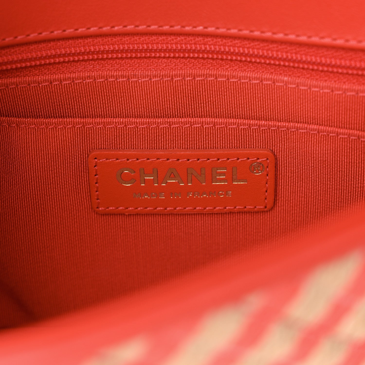 Chanel Raffia Jute Striped Medium Urban Jungle Single Flap Red 6 of 14