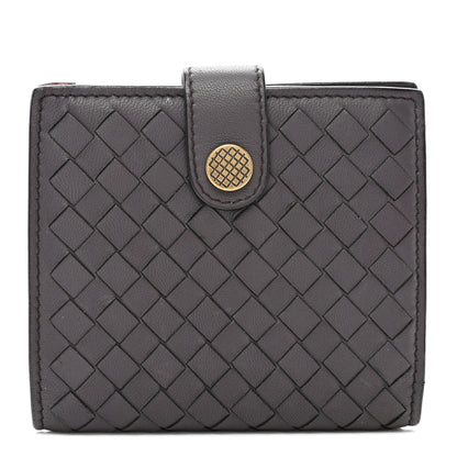 Bottega Veneta Nappa Intrecciato French Compact Wallet Grape 1 of 7