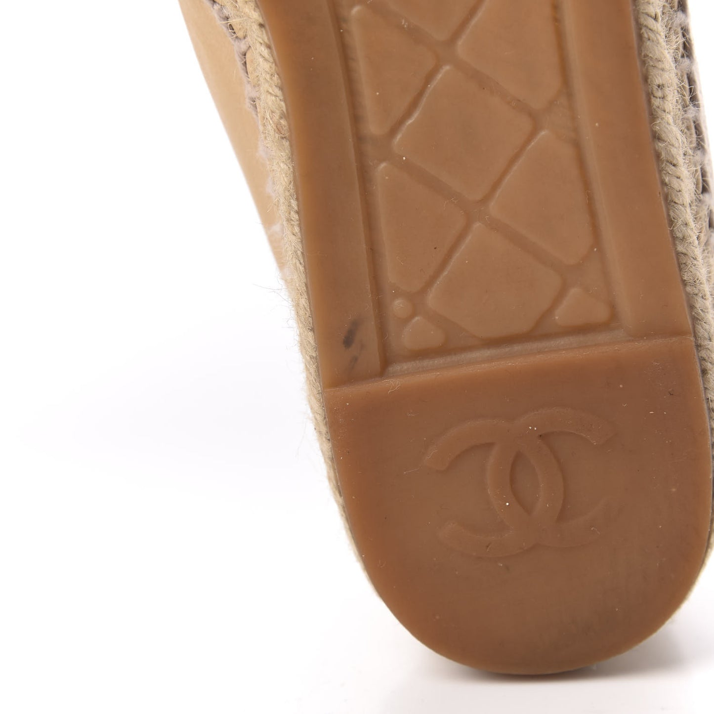 Lambskin CC Espadrilles 38 Beige Black