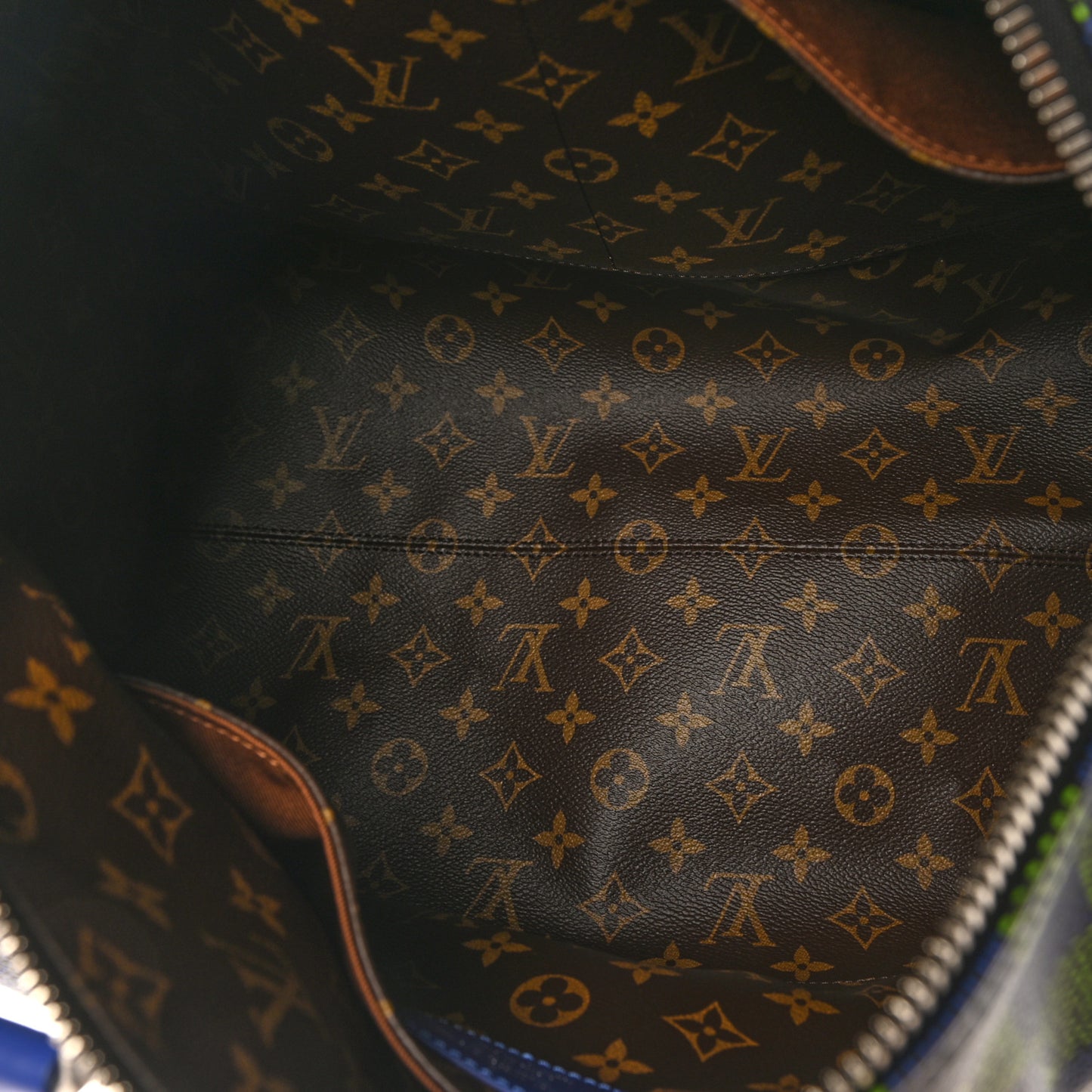 Damier Heritage Speedy Bandouliere 40 Blue Green