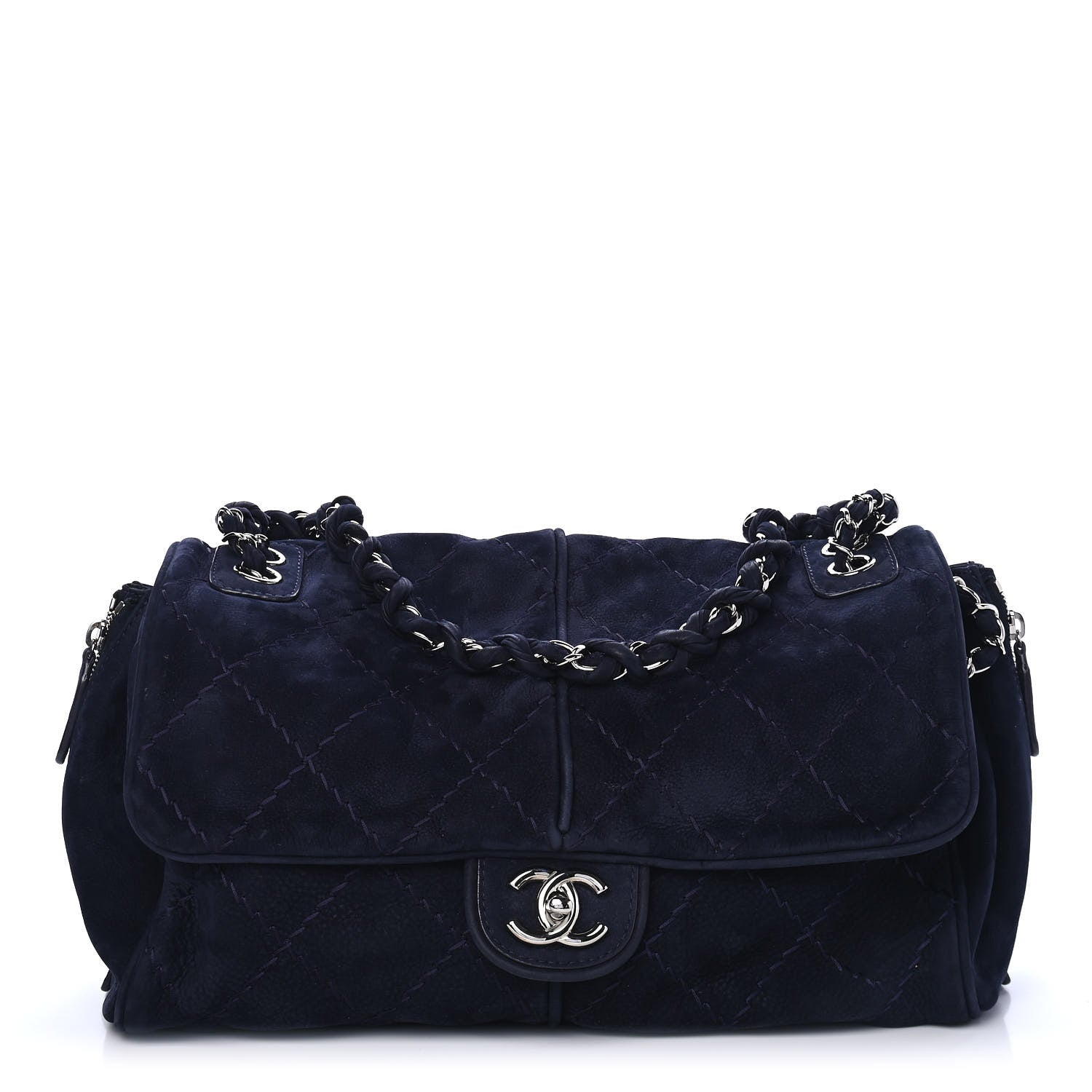 Chanel Suede Ultimate Stitch Flap Navy Blue 1 of 4