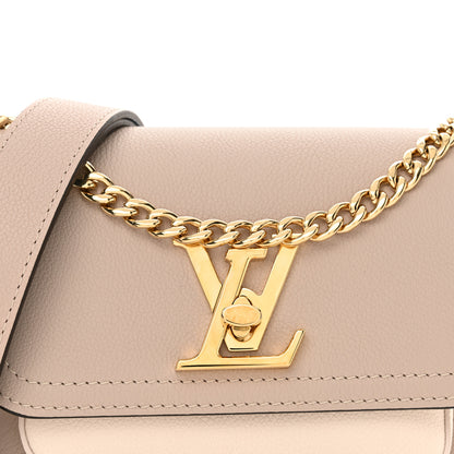 Louis Vuitton Grained Calfskin Lockme Tender Greige 7 of 9