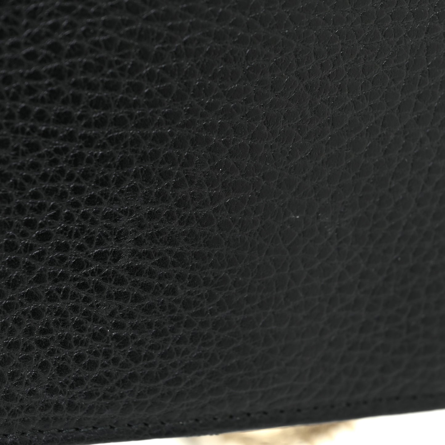 Dollar Calfskin Interlocking G Chain Wallet Black
