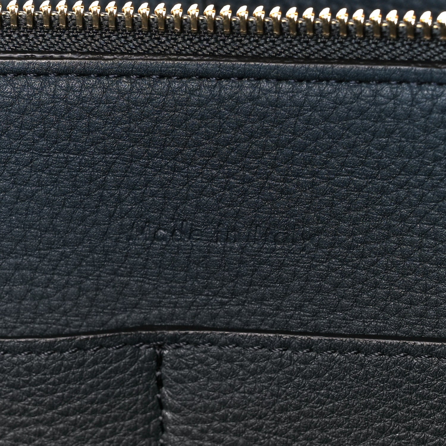 Celine Baby Grained Calfskin Medium Tri-Fold Bag Dark Sea 8 of 13
