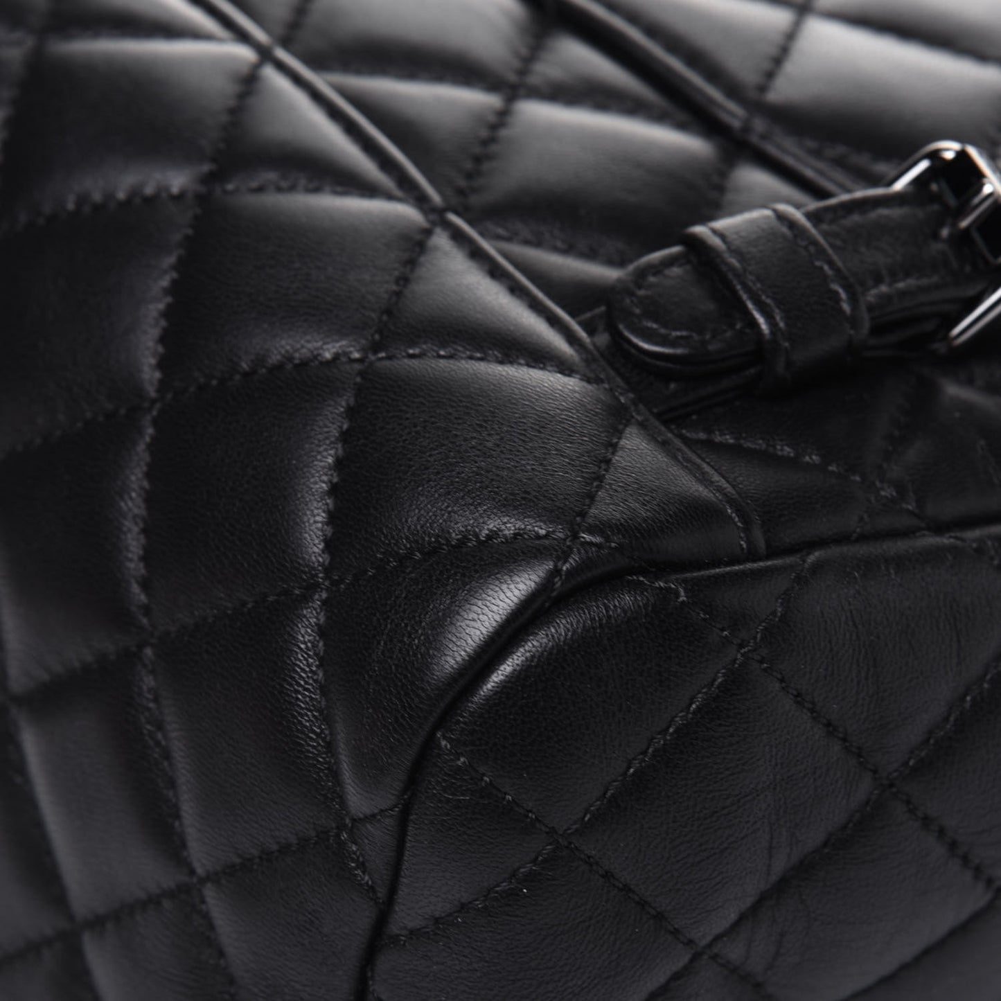 Calfskin Quilted Small Urban Spirit Backpack Black