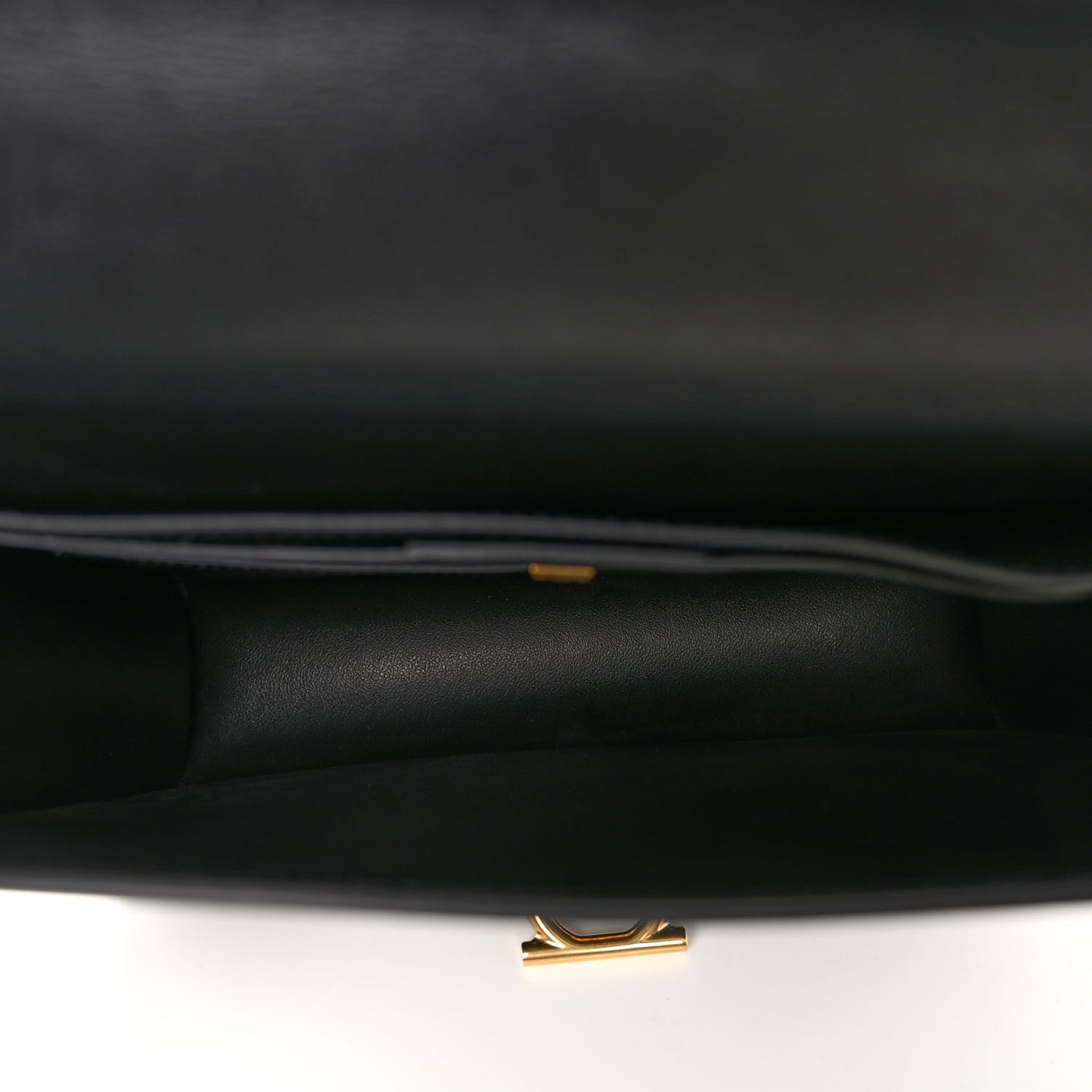 Calfskin Suede Gancini Rounded Satchel Black Tan