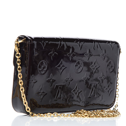 Louis Vuitton Vernis Pochette Felicie Chain Wallet Amarante 3 of 7