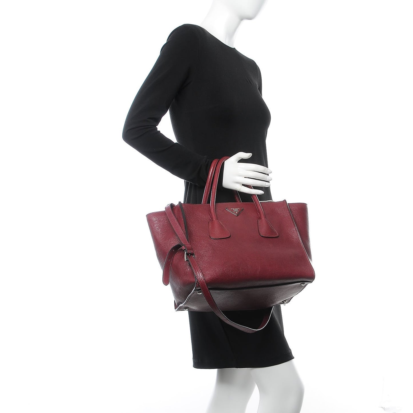 Glace Calf Twin Pocket Tote Ametista