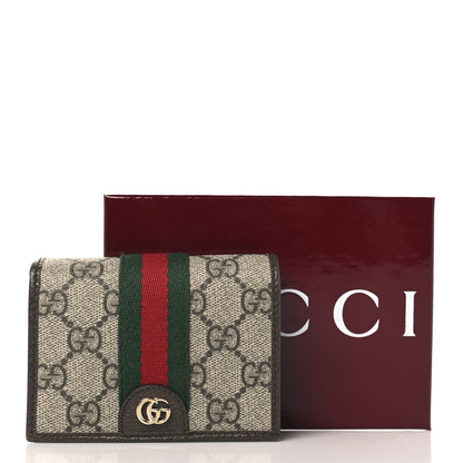 Gucci GG Supreme Monogram Web Ophidia Small Wallet Beige Dark Brown Beige Dark Brown 8 of 8