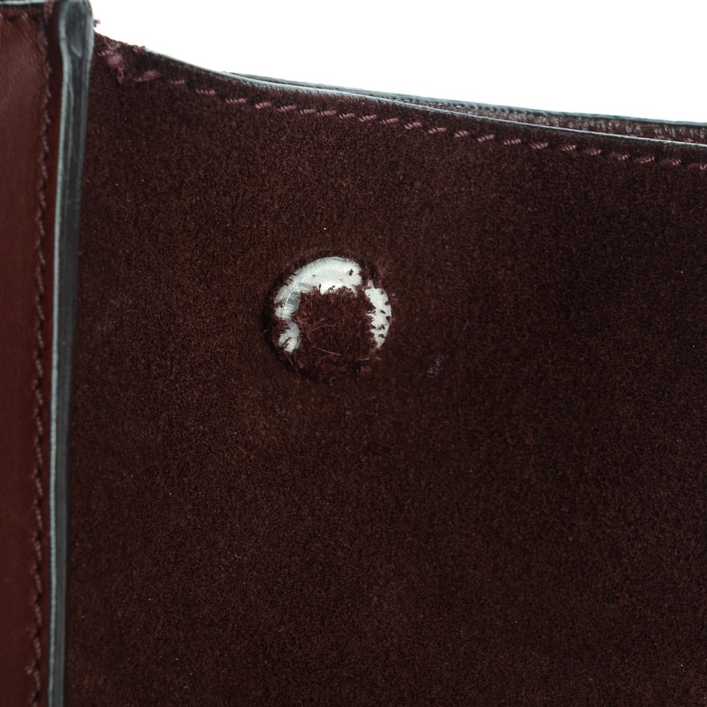 Smooth Calfskin Suede Medium Trapeze Burgundy