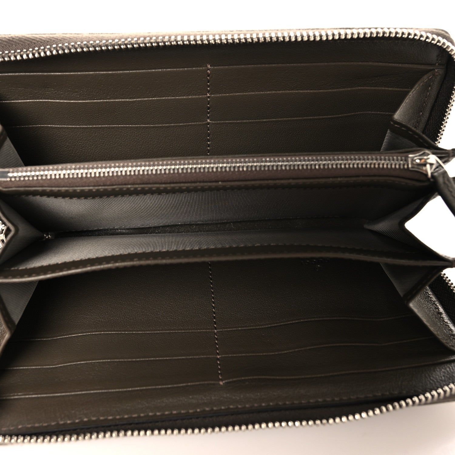 Gucci Sakai Be Green Calfskin Diagonal Stitched Blondie Zip Wallet Cuir 5 of 7