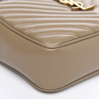 Saint Laurent Calfskin Matelasse Monogram Lou Camera Bag Dark Latte 7 of 10