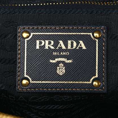 Prada Tessuto Nylon Jacquard Logo Shoulder Bag Denim 6 of 13
