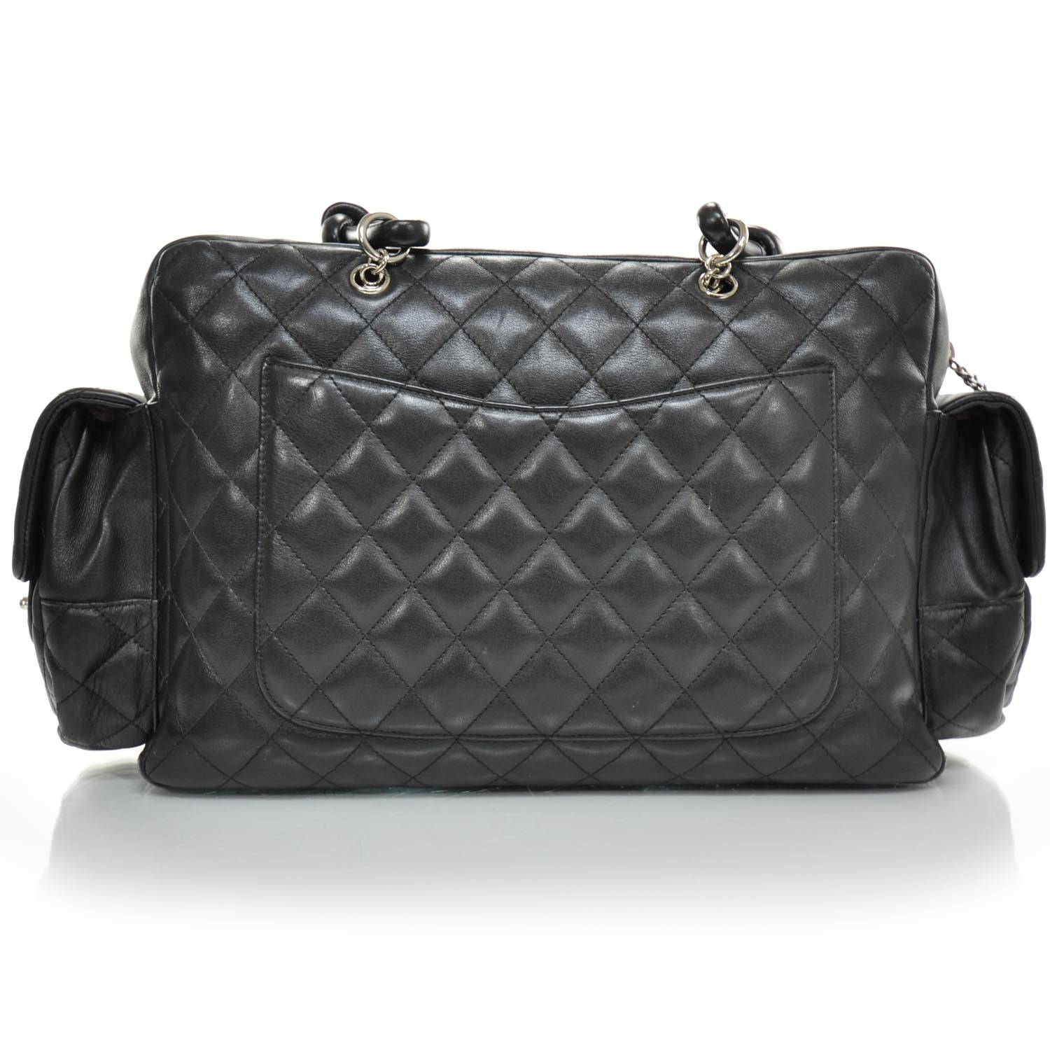 Chanel Calfskin Quilted Large Cambon Multipocket Reporter Black 4 of 9