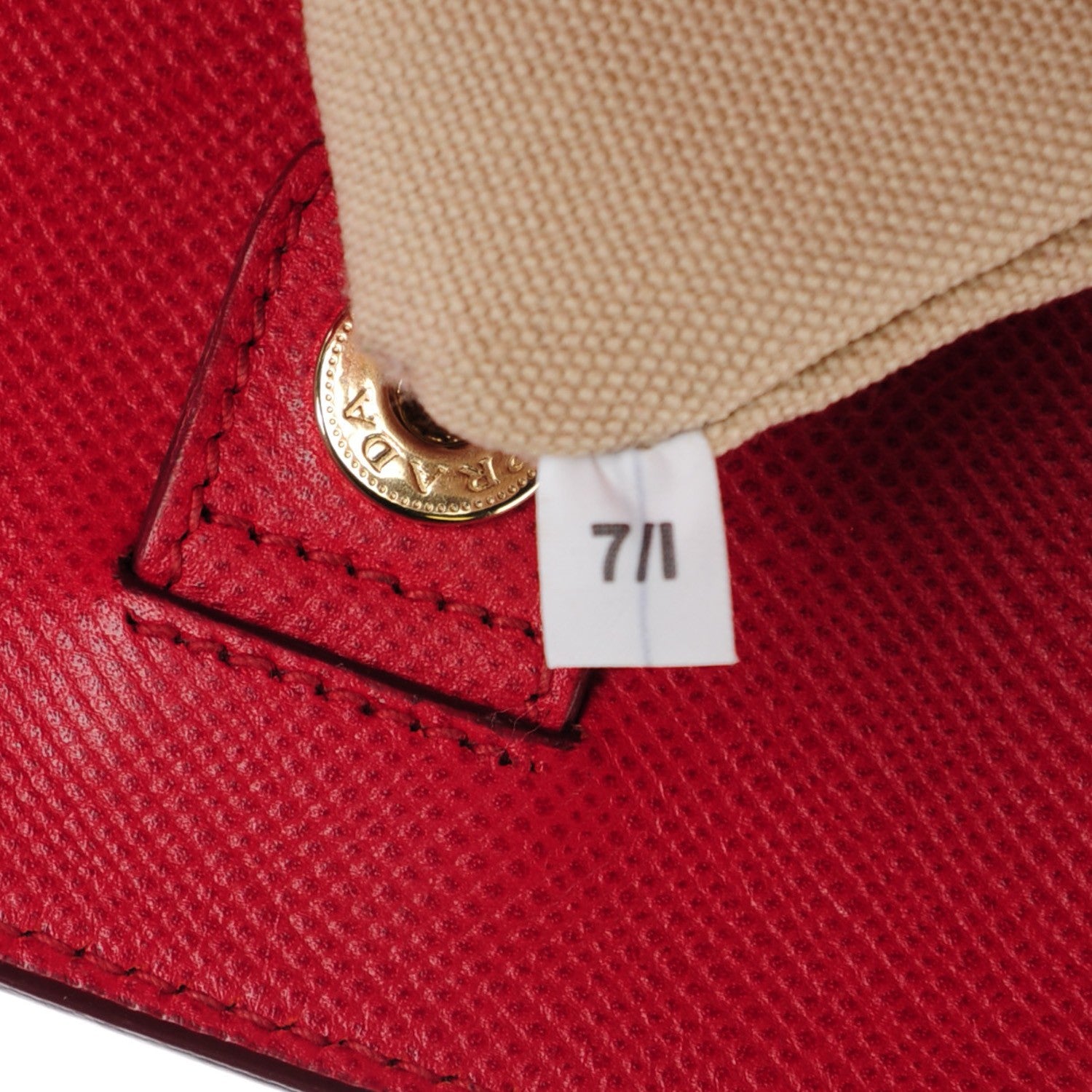 Prada Canvas CaNappa Saffiano Tote Corda Fuoco 8 of 8