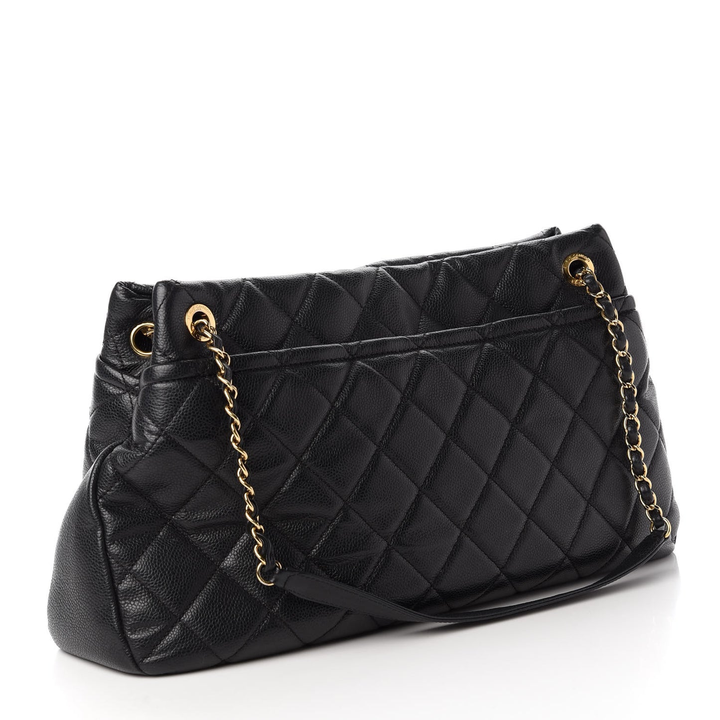Caviar Quilted Timeless CC Soft Tote Black