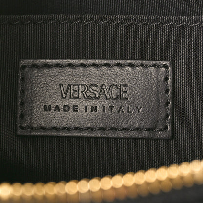 Versace Calfskin Medusa Print Zip Pouch Black 6 of 7