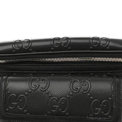 Gucci Calfskin GG Tennis Embossed Pocket Belt Bag Black 8 of 10
