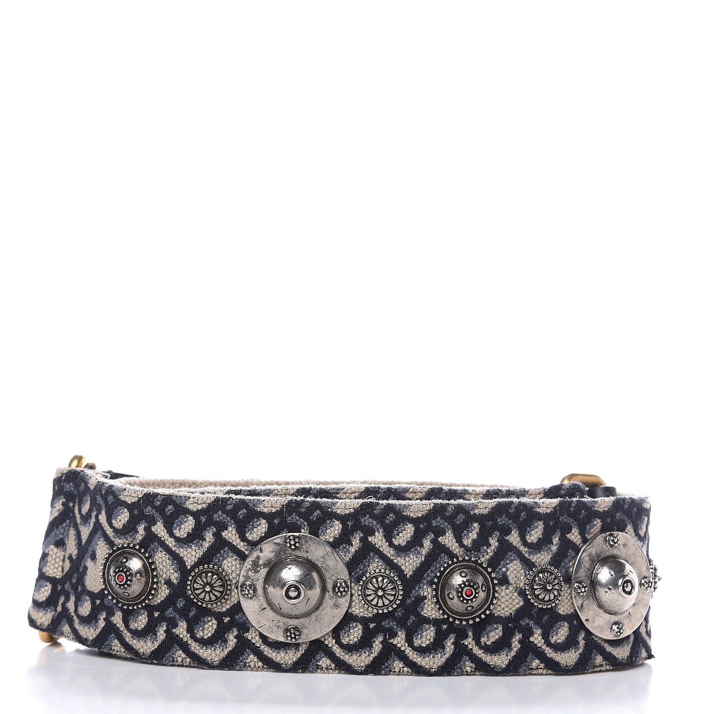 Oblique Studded Shoulder Strap Blue