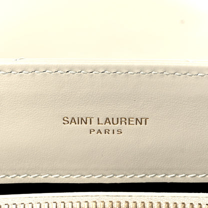 Saint Laurent Calfskin Y Quilted Monogram Small Loulou Chain Satchel Ivory 6 of 9