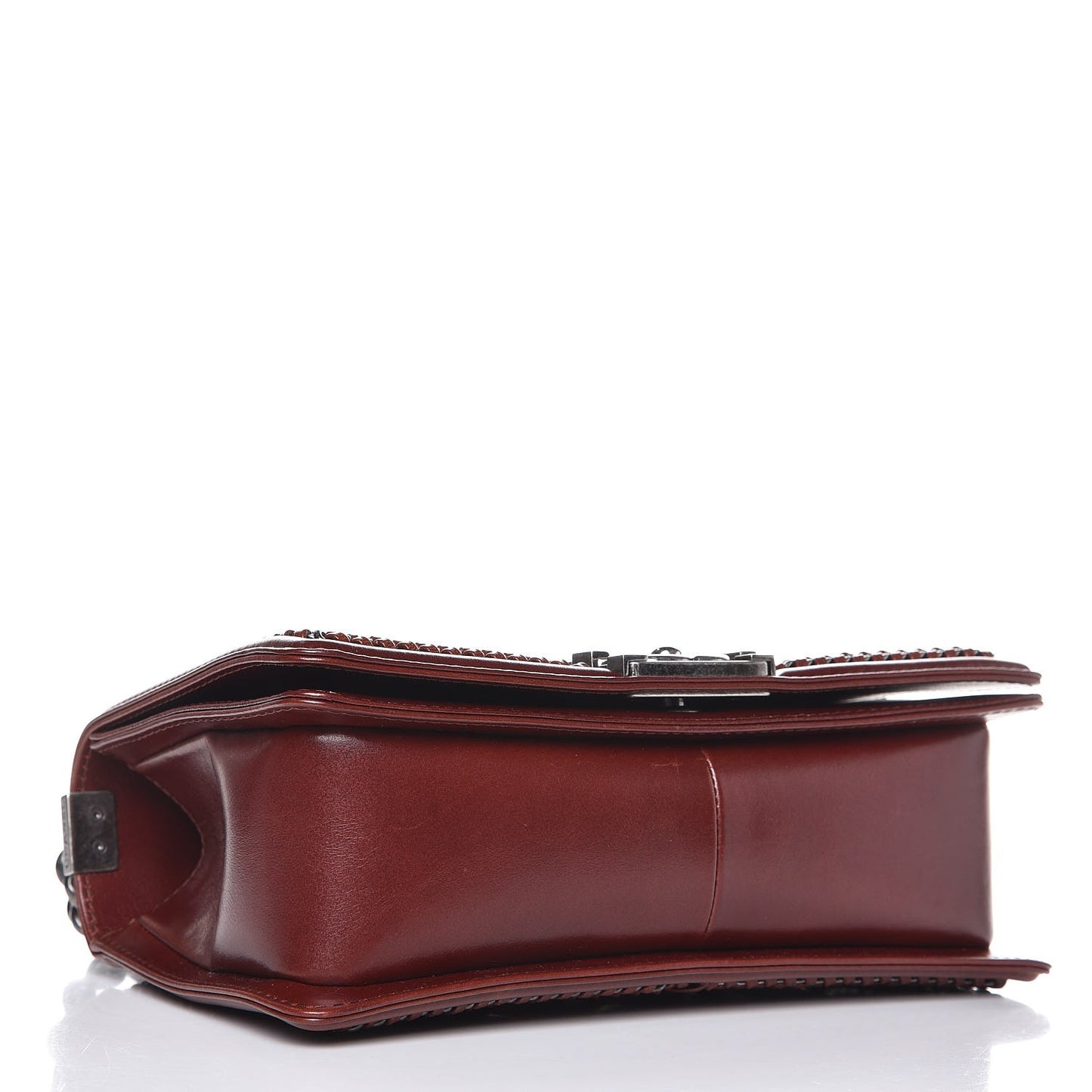 Goatskin Quilted Medium Boy Handle Flap Brown