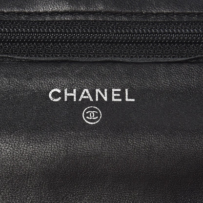 Chanel Lambskin Quilted Wallet On Chain WOC Black 6 of 10