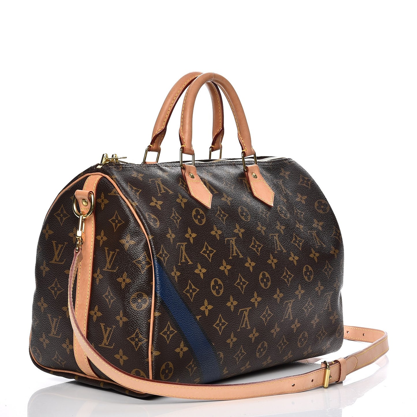 Monogram My LV Heritage Speedy 35 Black Blue Marine