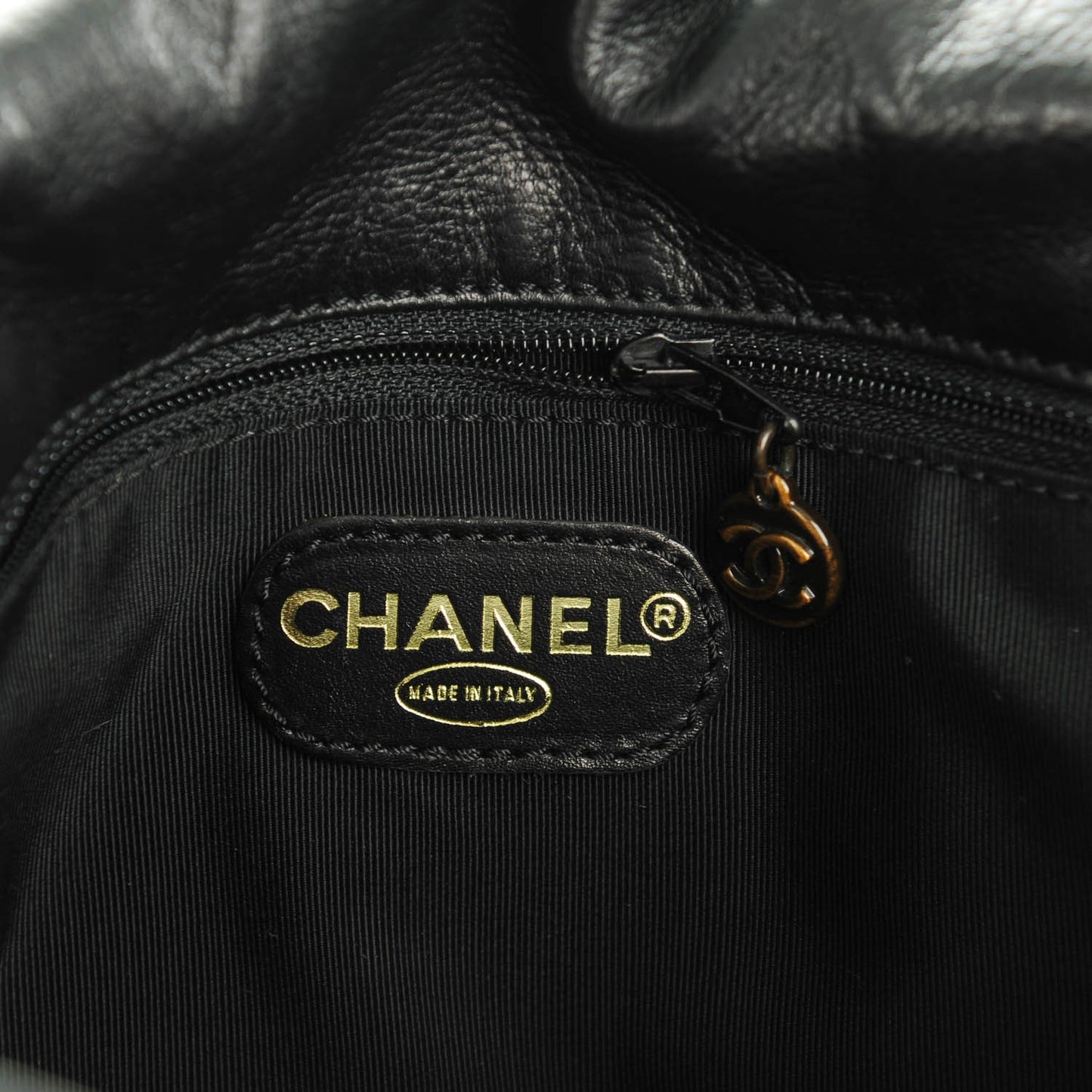 Lambskin CC Shoulder Flap Bag Black