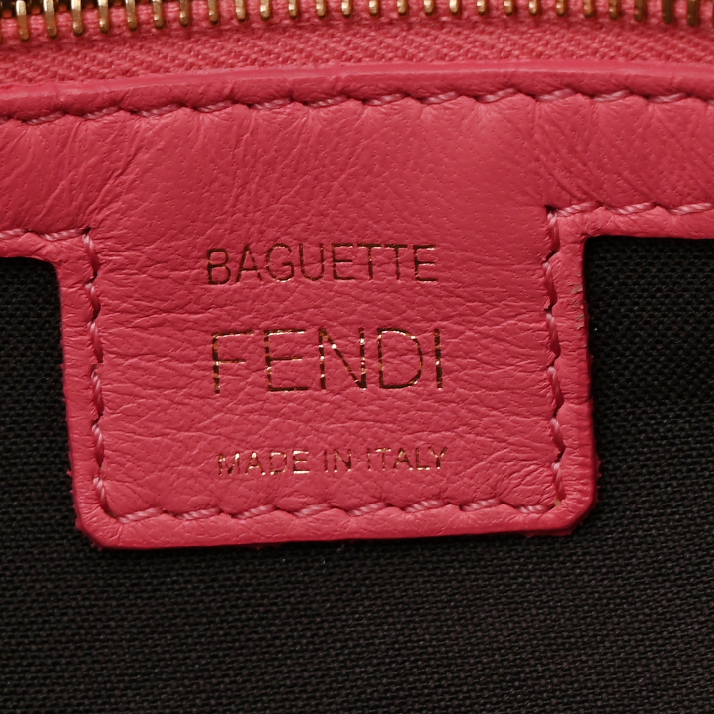 Nappa FF 1974 Embossed Baguette Rosa Fluo