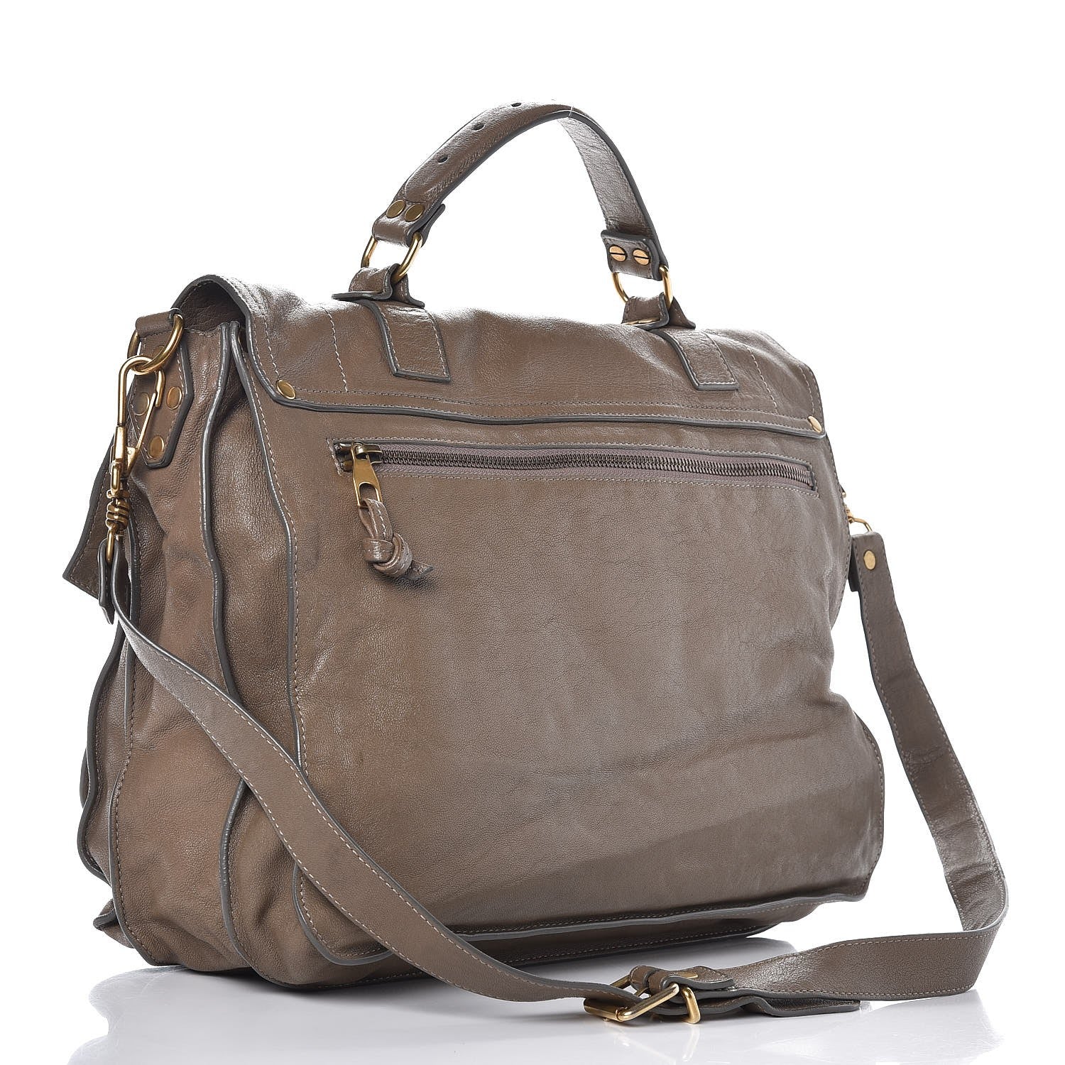 Proenza Schouler Lambskin Large PS1 Satchel Smoke 3 of 8