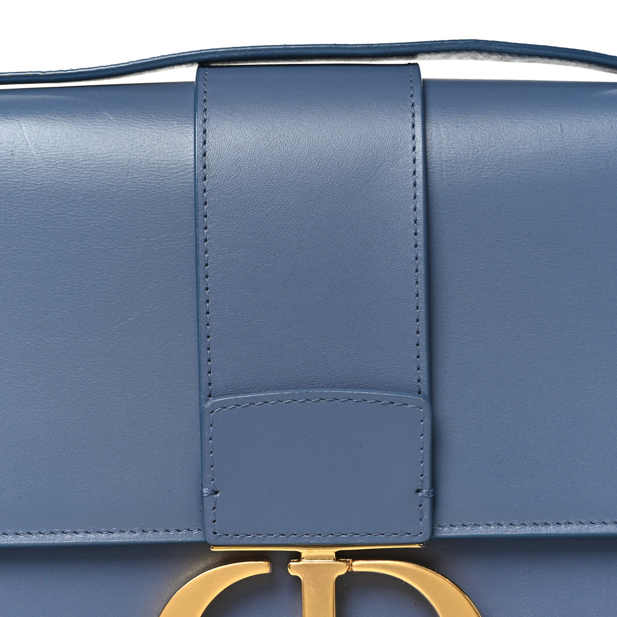 Christian Dior Smooth Calfskin 30 Montaigne Flap Bag Blue 7 of 9