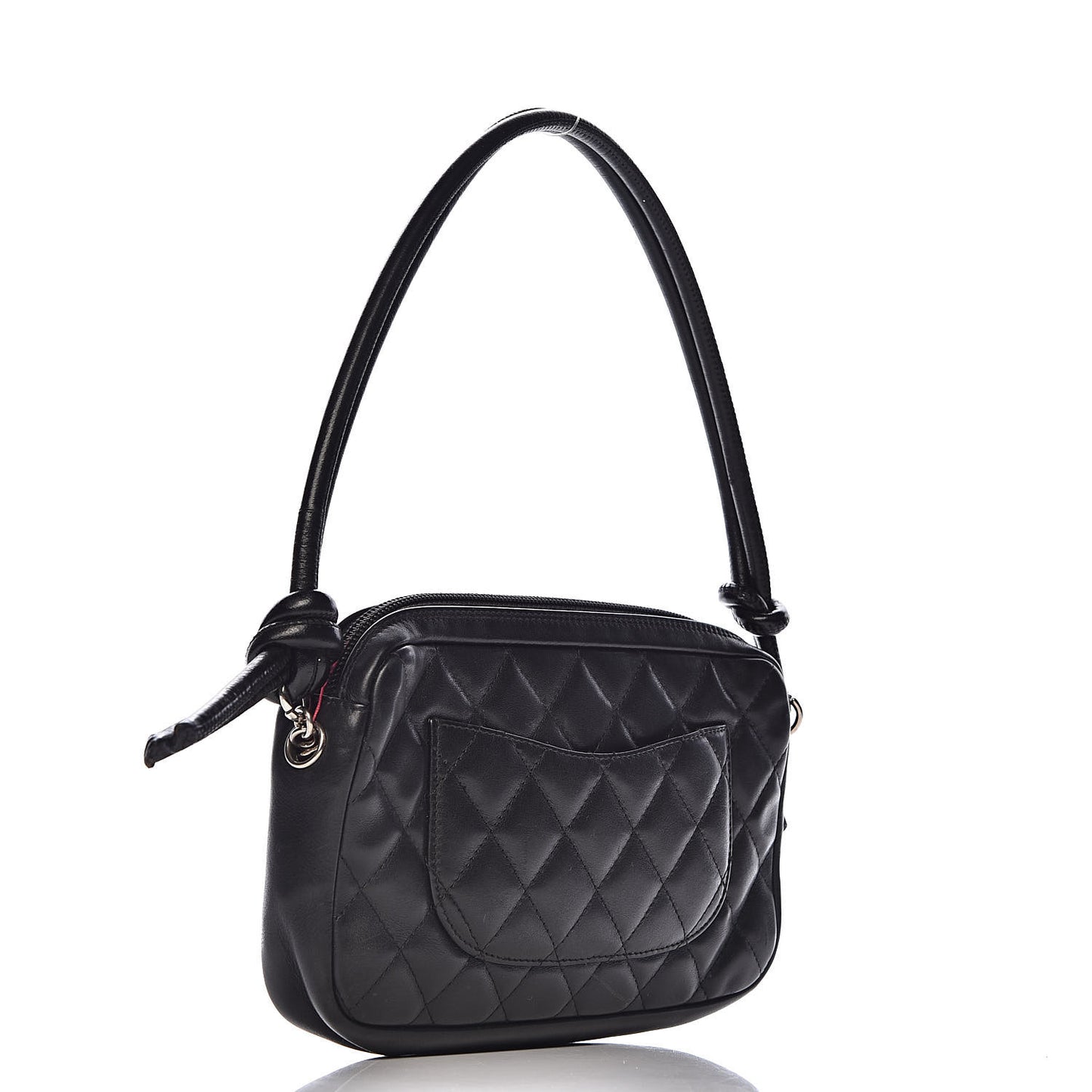 Calfskin Quilted Cambon Pochette Black