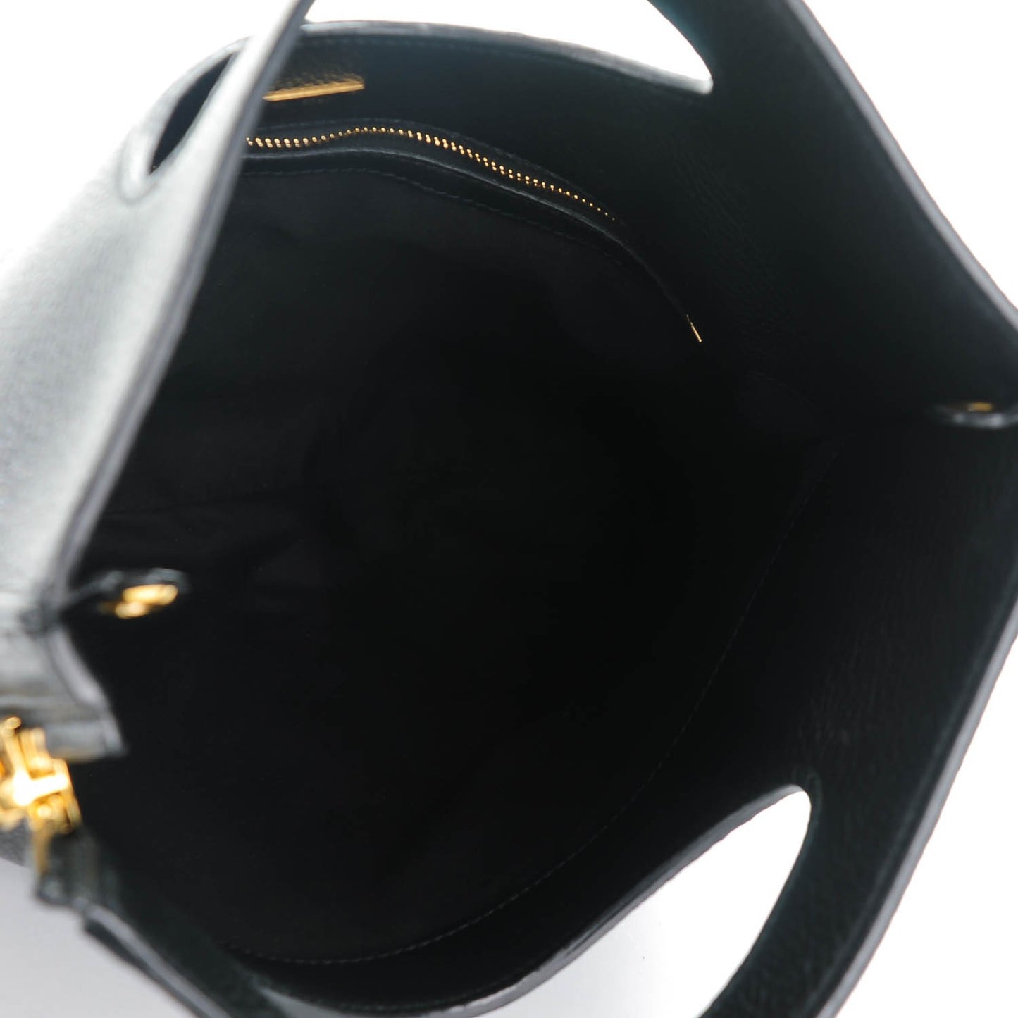 Pebbled Calfskin Small Alix Zip Padlock Zip Shoulder Bag Black