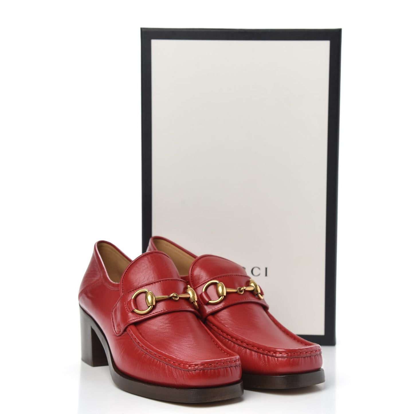 Malaga Kid Horsebit Loafer Pumps 36 Hibiscus Red