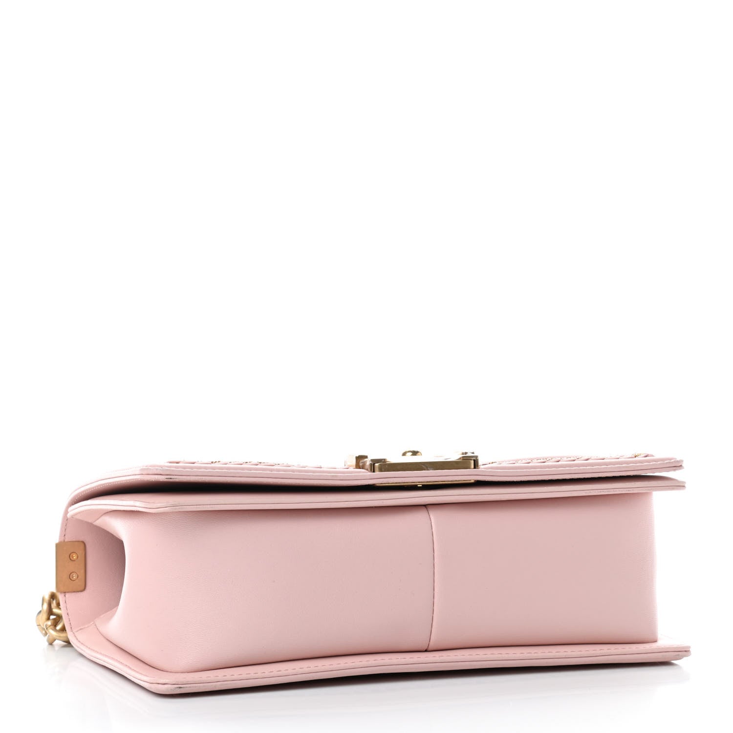 Chanel Lambskin Quilted Medium Chain Detail Boy Flap Light Pink 7 of 17