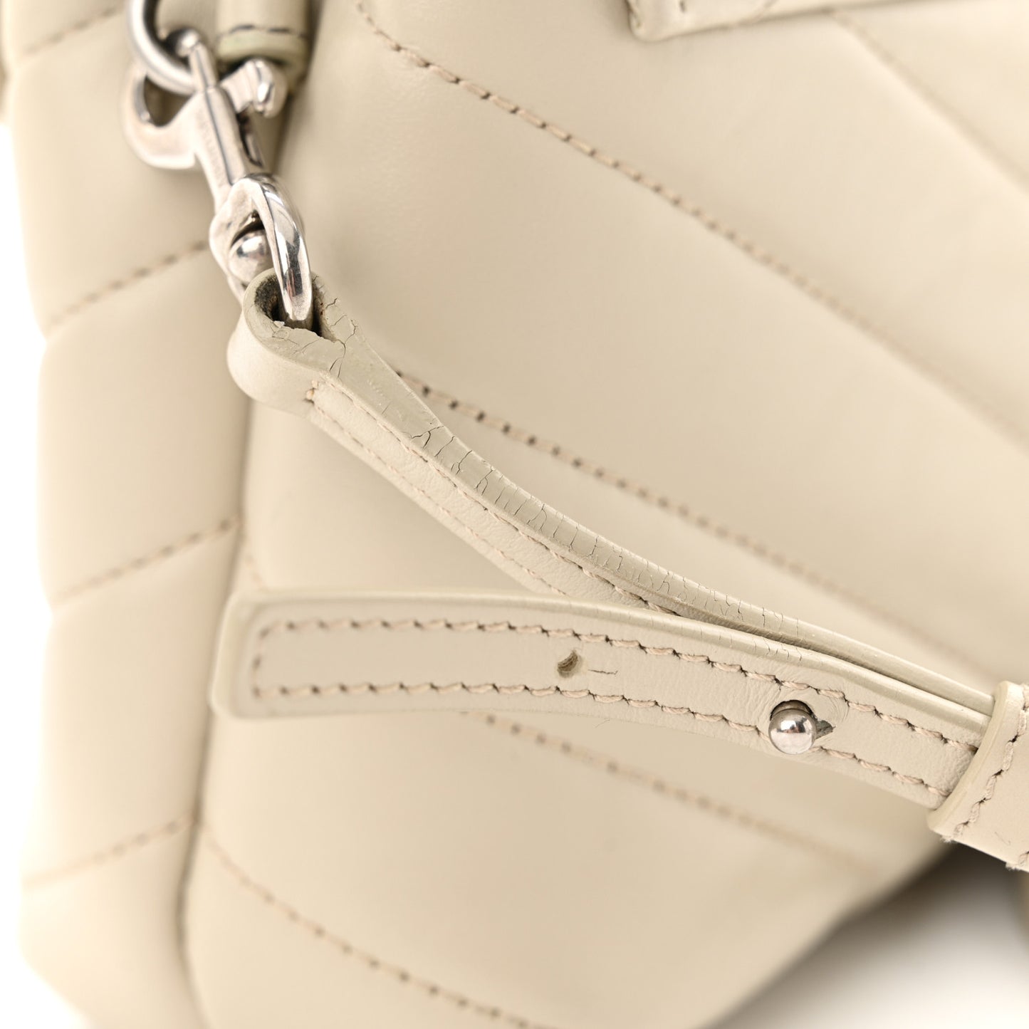 Calfskin Y Quilted Monogram Toy Loulou Crossbody Bag Crema Soft