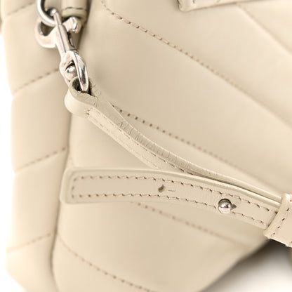Saint Laurent Calfskin Y Quilted Monogram Toy Loulou Crossbody Bag Crema Soft 11 of 13