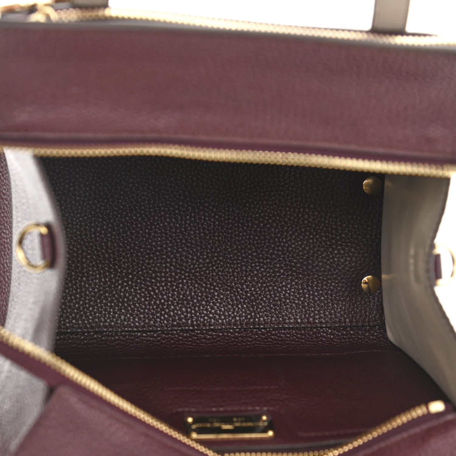 Salvatore Ferragamo Hammered Calfskin Double Handle Small Amy Tote Red 5 of 10