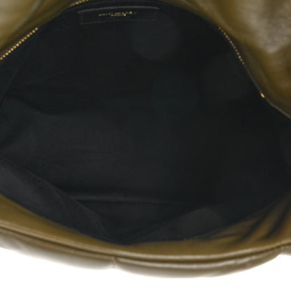 Saint Laurent Lambskin Quilted Medium Loulou Puffer Monogram Chain Satchel Seaweed 5 of 14