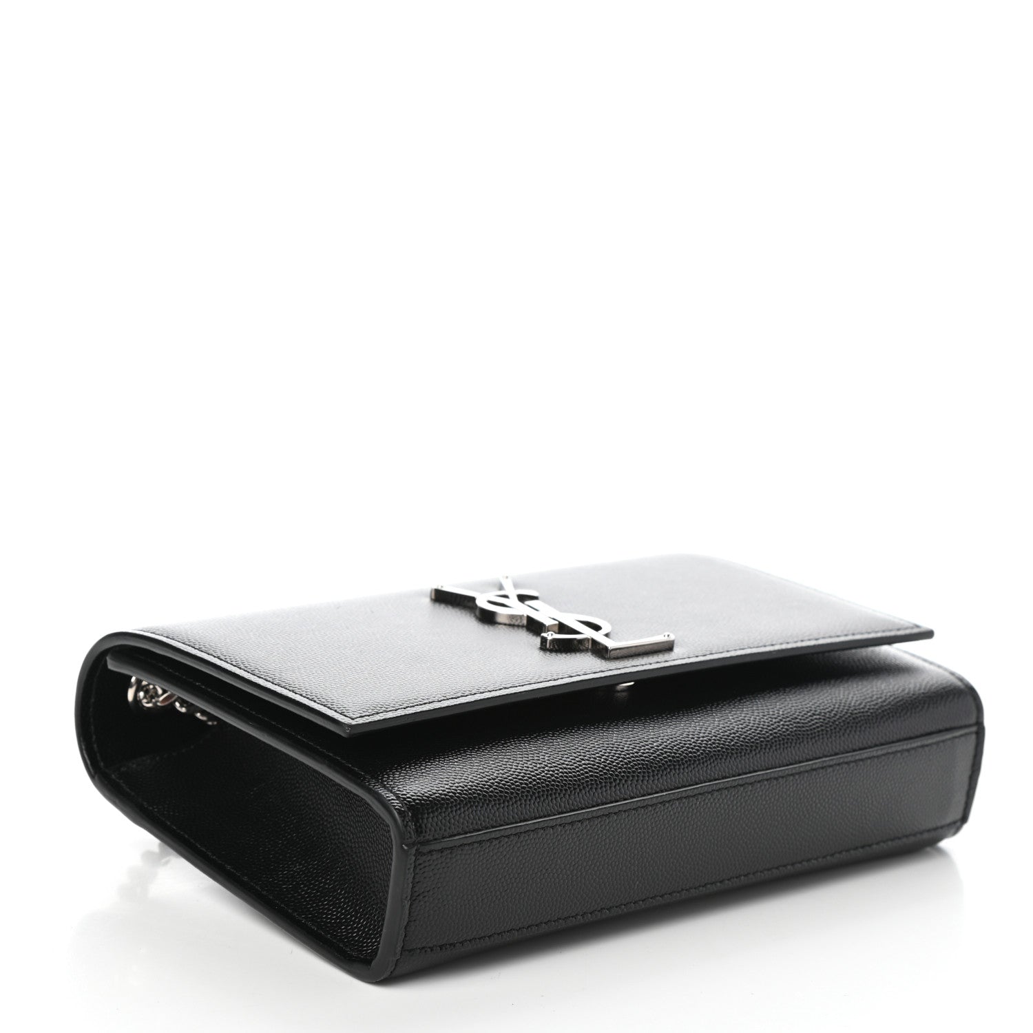 Saint Laurent Grain De Poudre Small Monogram Kate Satchel Black 4 of 9
