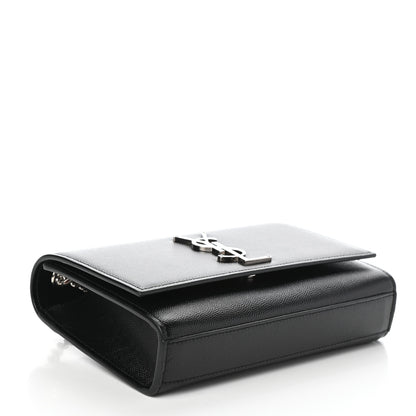 Saint Laurent Grain De Poudre Small Monogram Kate Satchel Black 4 of 9
